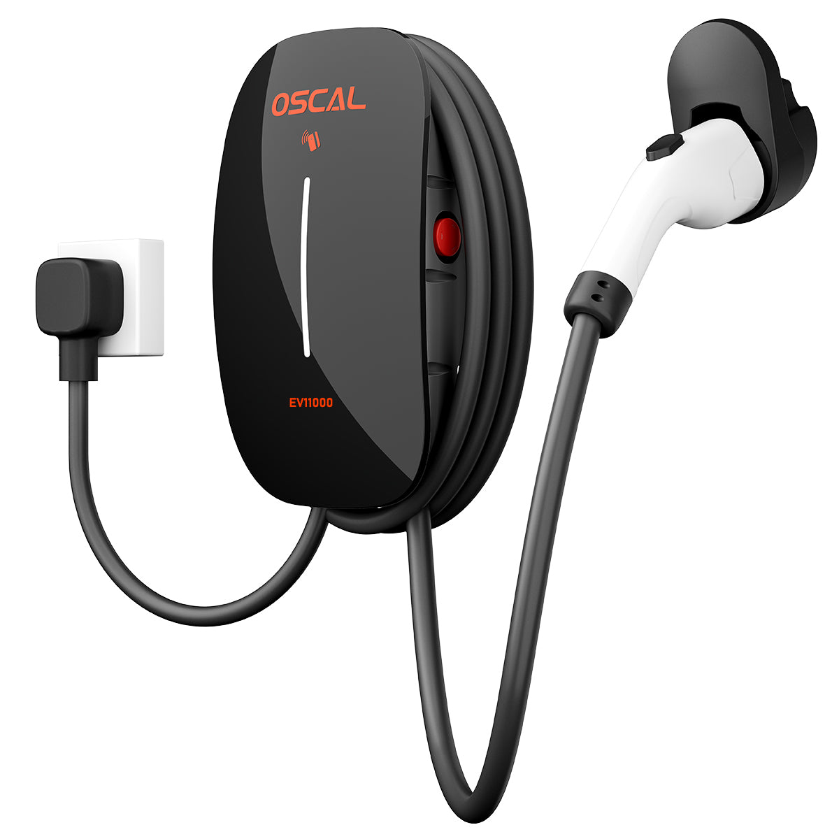 OSCAL EV11000 Level 2 EV Charger 11kW 48A Fast Charging Station 120V/240V Smart Electric Vehicle Charger with RFID Access