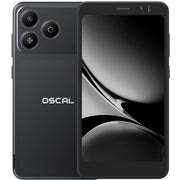 OSCAL Flat 3C Mini Unlocked Phone for Seniors,5" Small Screen,Android 16 Go,3000mAh Removable Battery,Dual SIM 4G LTE,Large Font & TalkBack