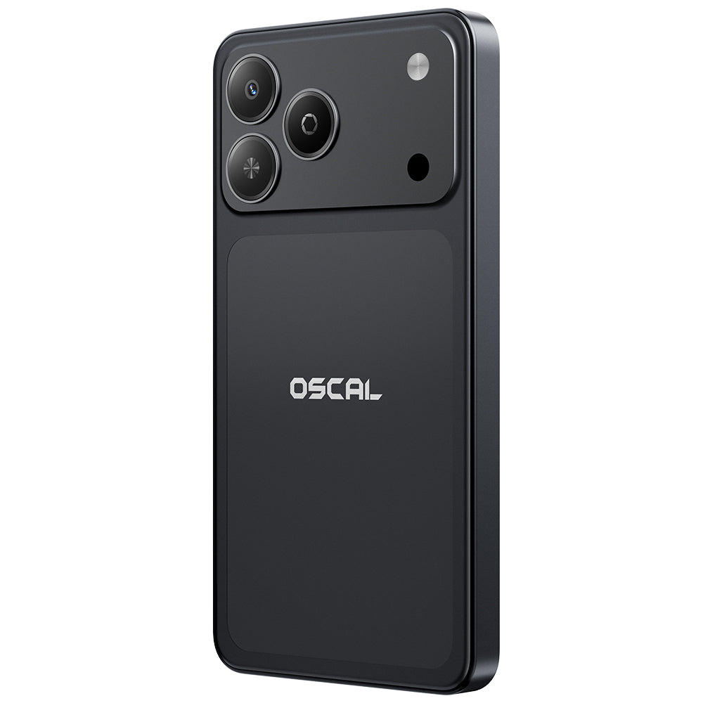 OSCAL Flat 3C Mini Unlocked Phone for Seniors,5" Small Screen,Android 16 Go,3000mAh Removable Battery,Dual SIM 4G LTE,Large Font & TalkBack