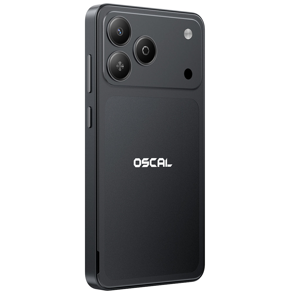 OSCAL Flat 3C Mini Unlocked Phone for Seniors,5" Small Screen,Android 16 Go,3000mAh Removable Battery,Dual SIM 4G LTE,Large Font & TalkBack