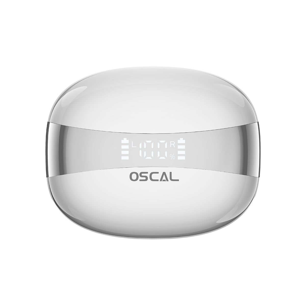 OSCAL HiBuds 6 ワイヤレスイヤホン, Bluetooth 5.4 ノイズキャンセリングイヤホン Hi-Fi重低音 LEDディスプレイ付き