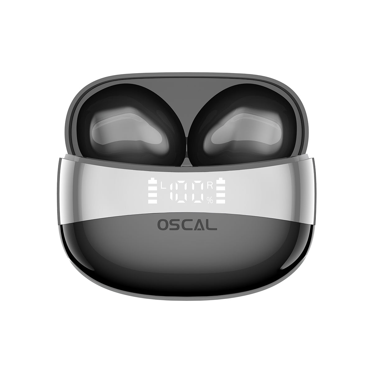 OSCAL HiBuds 6 Cuffie wireless, Bluetooth 5.4 con cancellazione del rumore, Hi-Fi, bassi profondi e display LED