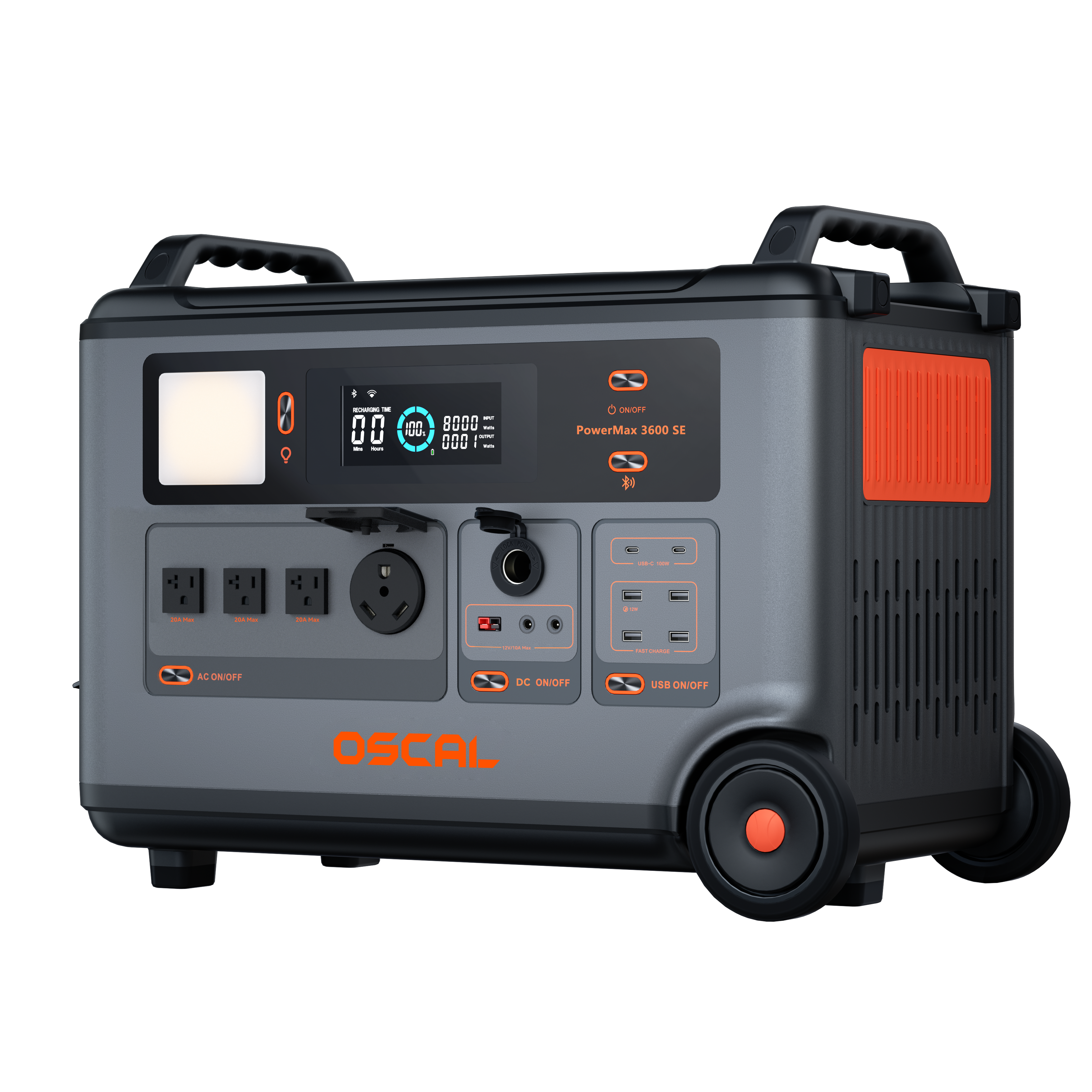 OSCAL PowerMax 3600 SE Portable Power Station US Standard 3600Wh 3000W AC Output