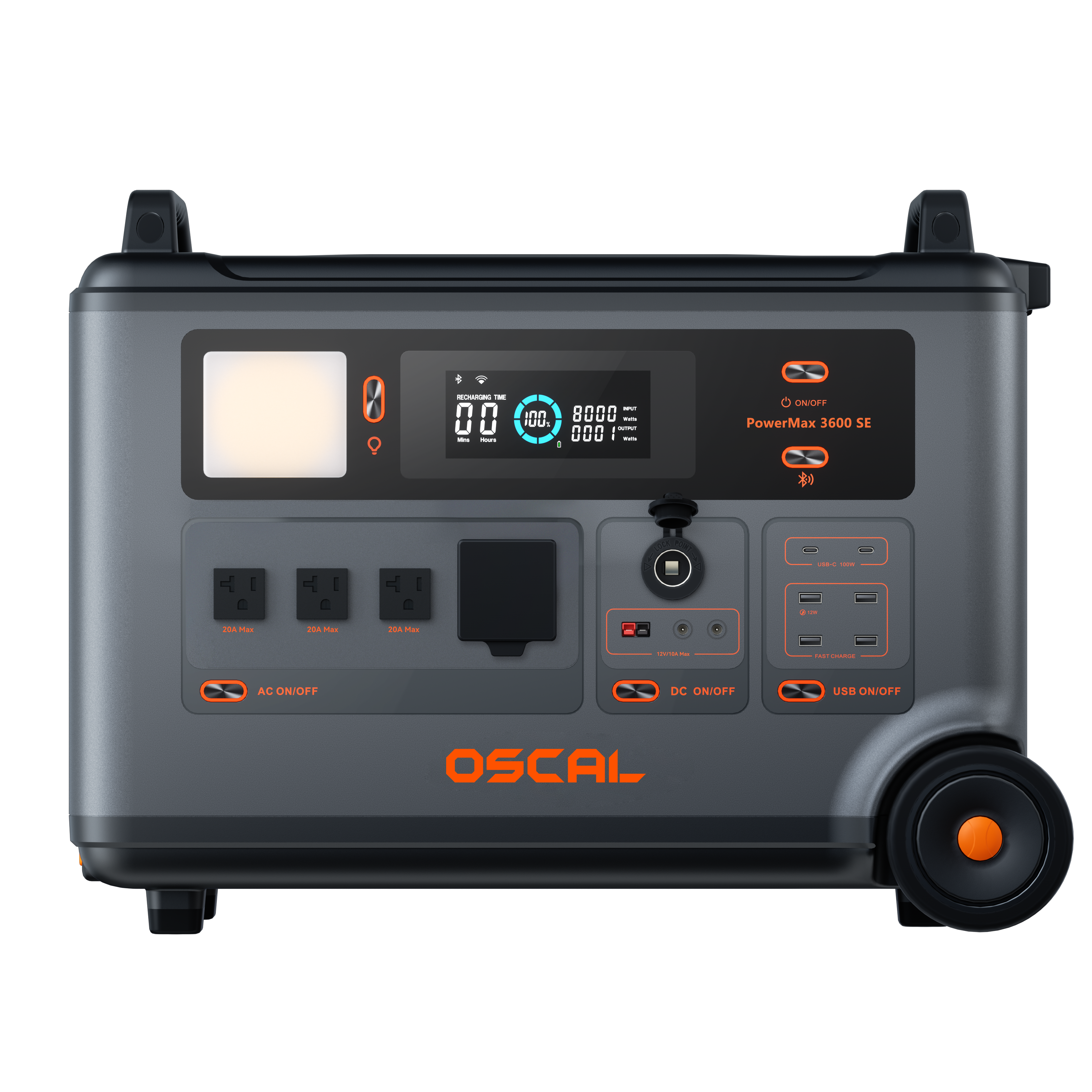 OSCAL PowerMax 3600 SE Portable Power Station US Standard 3600Wh 3000W AC Output