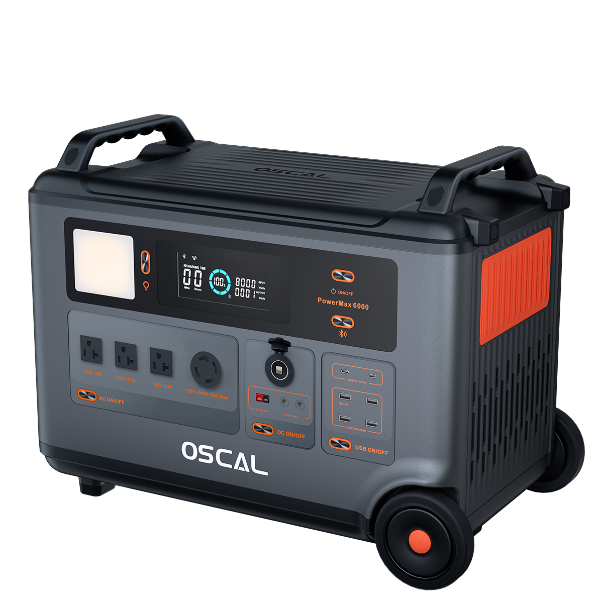 OSCAL PowerMax 6000 Portable Power Station 6000W (Spitze 7200W) 3600Wh