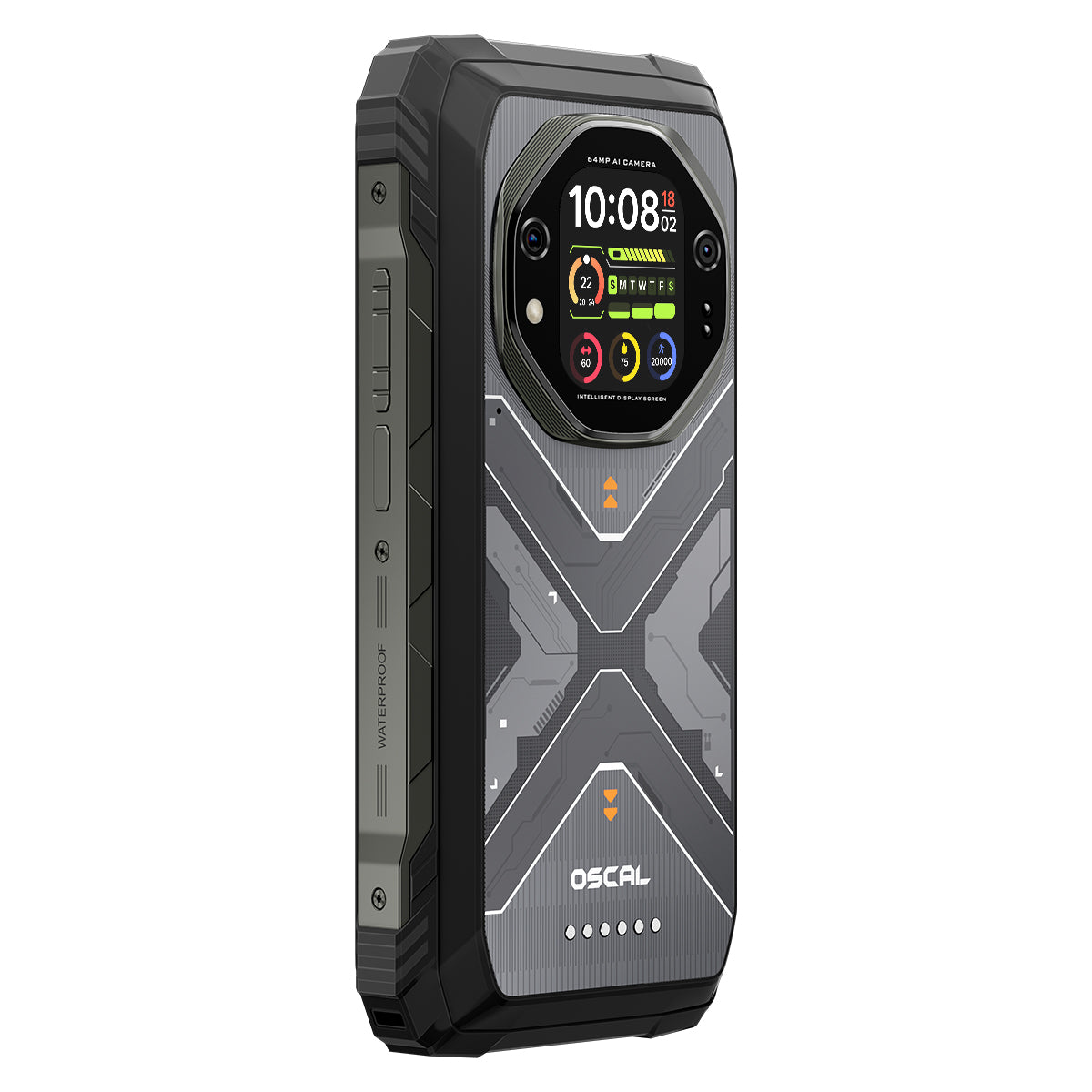 OSCAL Tank 1 Robustes Smartphone 20000mAh/55W 6,78" FHD+ 120Hz & 2,01" Rückseiten-Touchscreen Nachtsicht