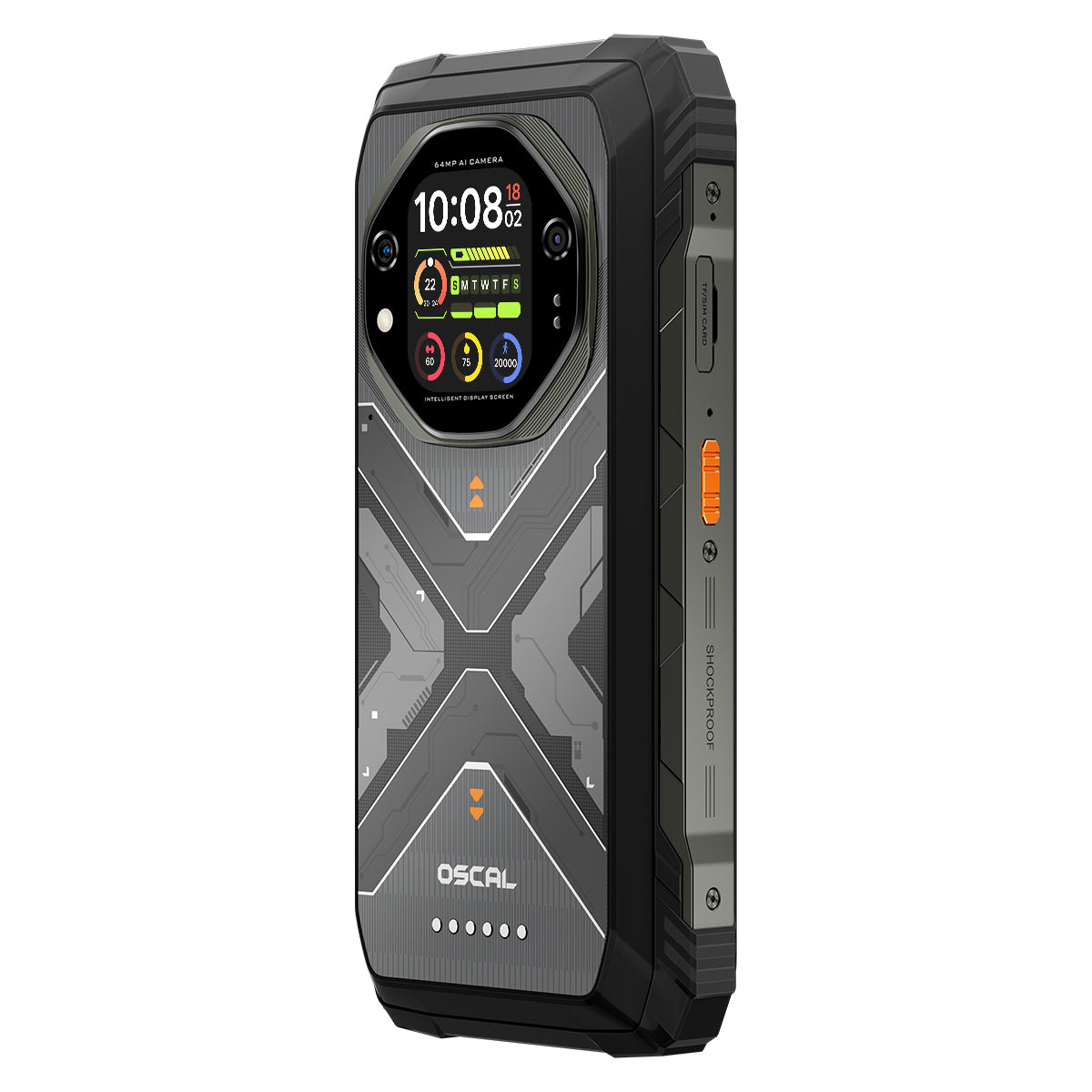 OSCAL Tank 1 Robustes Smartphone 20000mAh/55W 6,78" FHD+ 120Hz & 2,01" Rückseiten-Touchscreen Nachtsicht