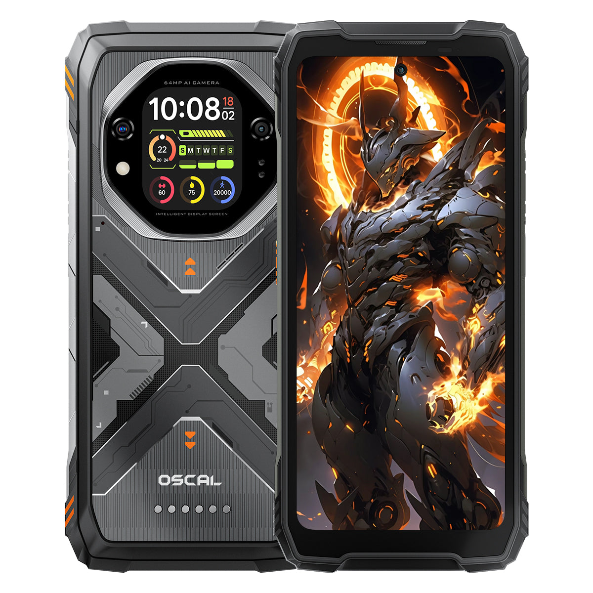 OSCAL Tank 1 Rugged Phone 20000mAh/55W 6,78" FHD+ 120Hz & 2,01" Rear Touchscreen Night Vision