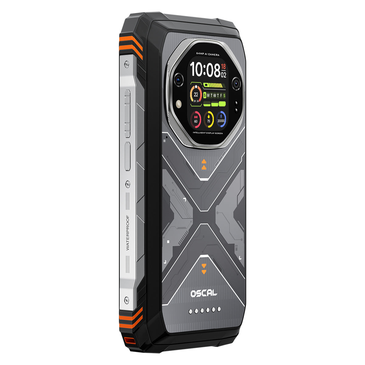 OSCAL Tank 1 Robustes Smartphone 20000mAh/55W 6,78" FHD+ 120Hz & 2,01" Rückseiten-Touchscreen Nachtsicht