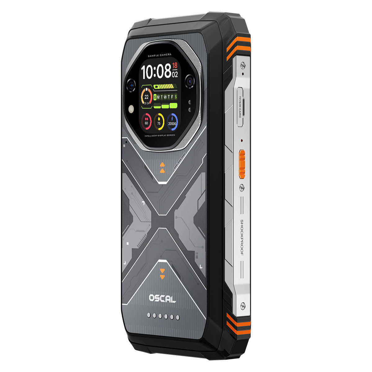OSCAL Tank 1 Robustes Smartphone 20000mAh/55W 6,78" FHD+ 120Hz & 2,01" Rückseiten-Touchscreen Nachtsicht