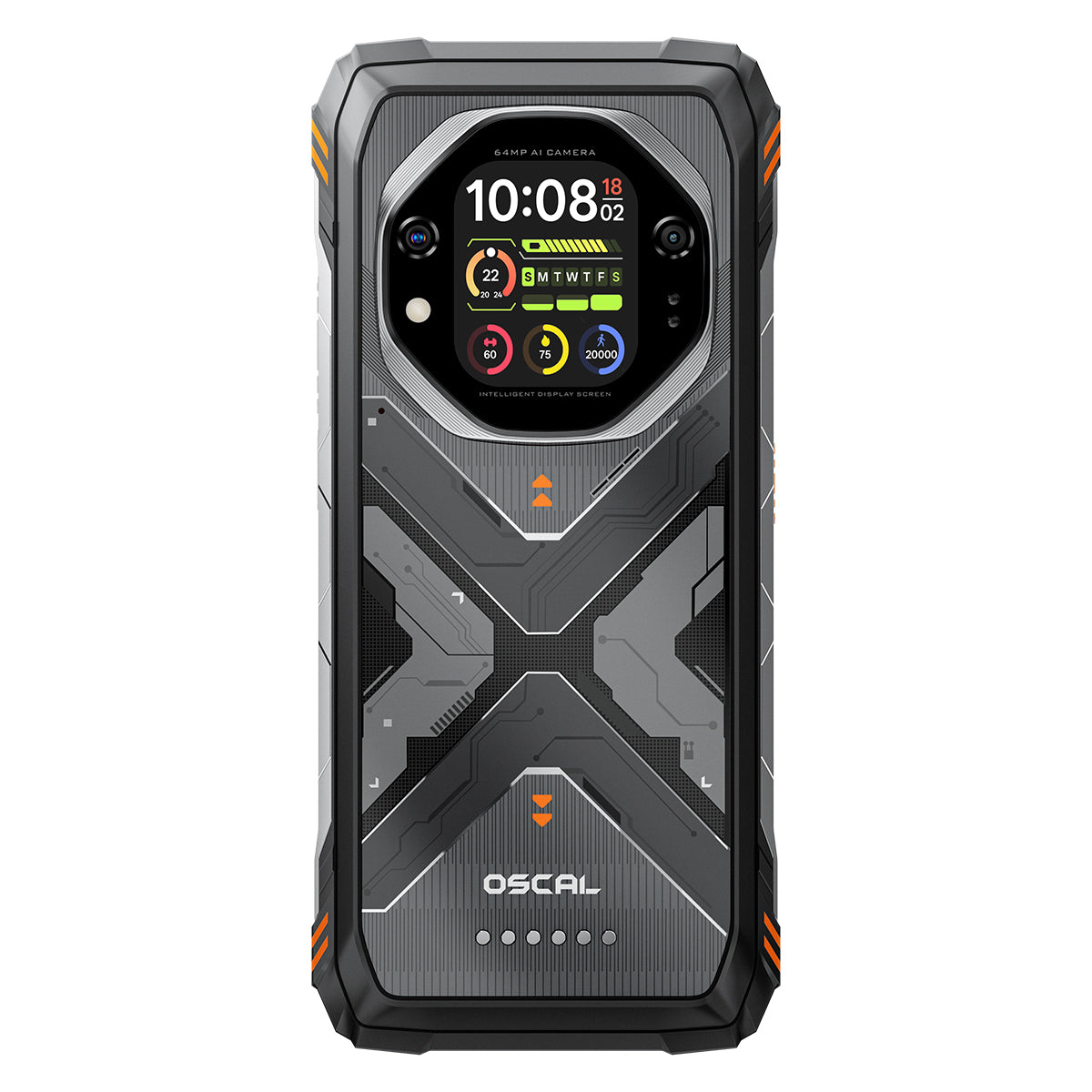 OSCAL Tank 1 Robustes Smartphone 20000mAh/55W 6,78" FHD+ 120Hz & 2,01" Rückseiten-Touchscreen Nachtsicht